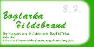 boglarka hildebrand business card